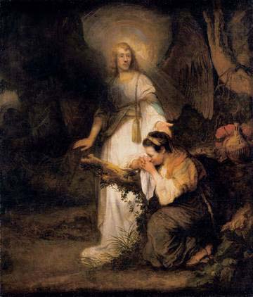 Carel fabritius Hagar and the Angel